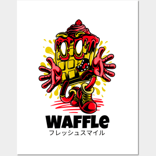 Waffle Strawberry Sauce Scary Posters and Art